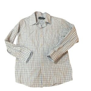 Vittorino Sz 12 Boys Button Up Shirt White Plaid